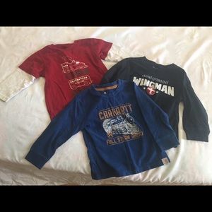 Boys 2T Lot of 3 Long Sleeve -Carhartt / Gymboree